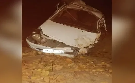 बरातियों की कार जंगल में पलटी, तीन महिलाओं की मौत